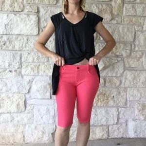 Coral Bermuda Jegging Shorts